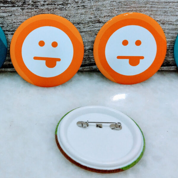 Button Badge Pin With Mylar