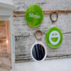 BUTTON BADGE MIRROR KEYCHAIN WITH MYLAR