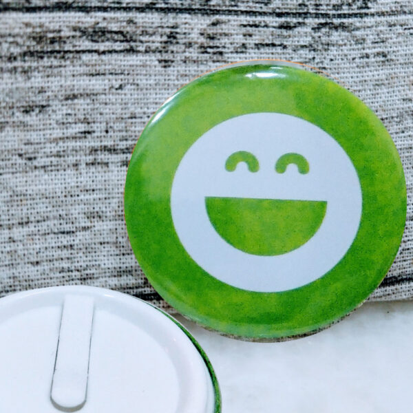 BUTTON BADGE CLIP WITH MYLAR