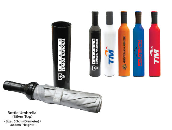 M BOTTLE UMBRELLA (SILVER TOP)