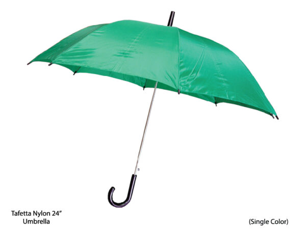 M TAFETTA NYLON 24" UMBRELLA. (SINGLE COLOUR)