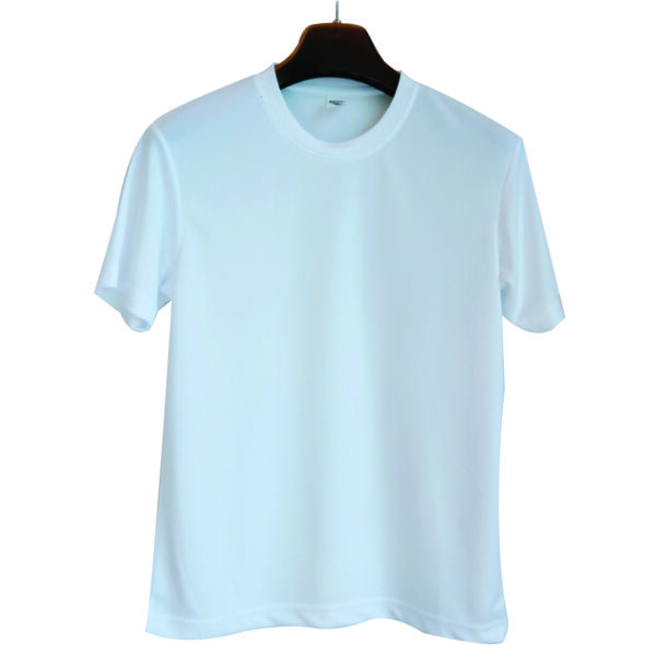 8SQ-ADULT-MF-WHITE Eight Square - Adult Microfiber Round Neck - Unisex