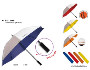 Y SC305 -  SILVER COATED UMBRELLA (AUTO)