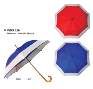 Y WDS26 - TAFFETA WOODEN UMBRELLA (AUTO)