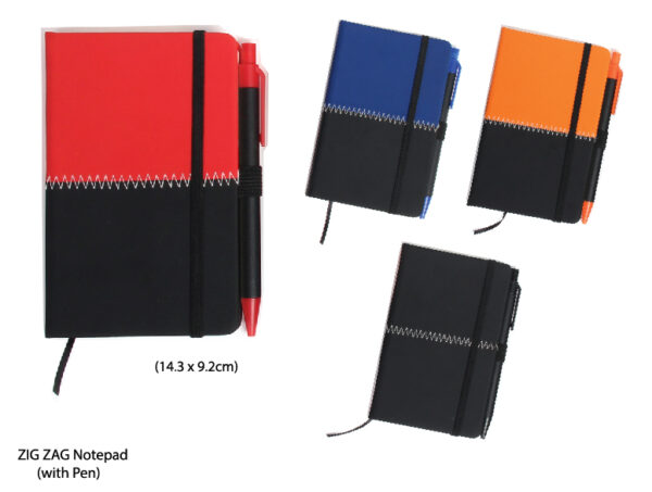 M ZIG ZAG NOTEPAD (WITH PEN)