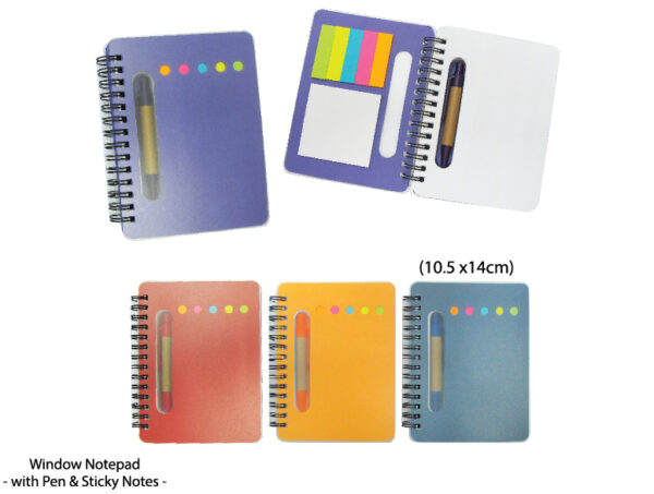 M Window Notepad - with Pen & Sticky Notes