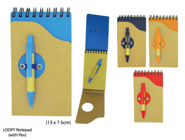 M LOOPY NOTEPAD (WITH PEN)