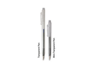 M PLASTIC TRANSPARENT PEN & MINI TRANSPARENT PEN