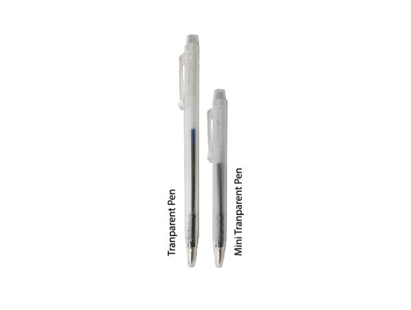 M PLASTIC TRANSPARENT PEN & MINI TRANSPARENT PEN