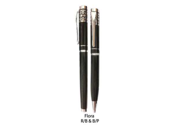 M Metal Flora Ballpen & Flora Roller Ballpen