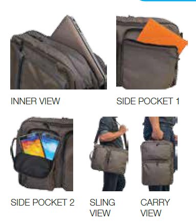 B EXCLUSIVE LAPTOP BACKPACK BAG 2 IN 1 BP47