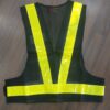 S SAFETY VEST V-NETTING BLACK C/W YELLOW REFLECTOR
