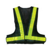 S SAFETY VEST V-NETTING BLACK C/W YELLOW REFLECTOR