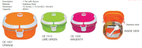 B CE14 - CATERING EQUIPMENT SET STAINLESS STEEL 1 TIER WITH SPOON