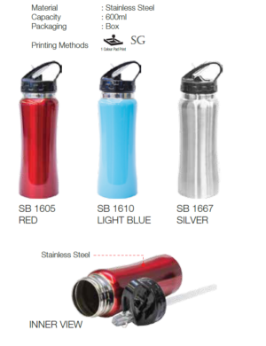 SB16 B SB16 - STAINLESS STEEL SPORT BOTTLE