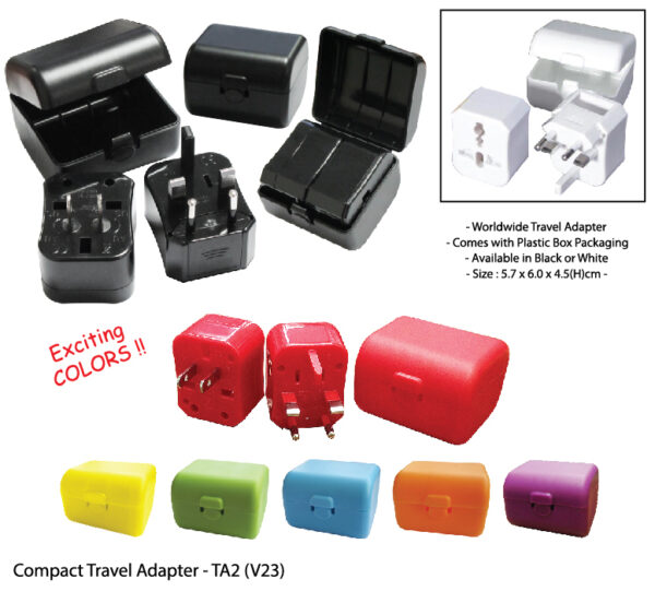 M COMPACT TRAVEL ADAPTER - TA2 (V23)