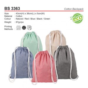 AD BS 3363 COTTON BACKPACK
