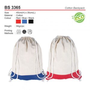AD BS 3365 COTTON BACKPACK