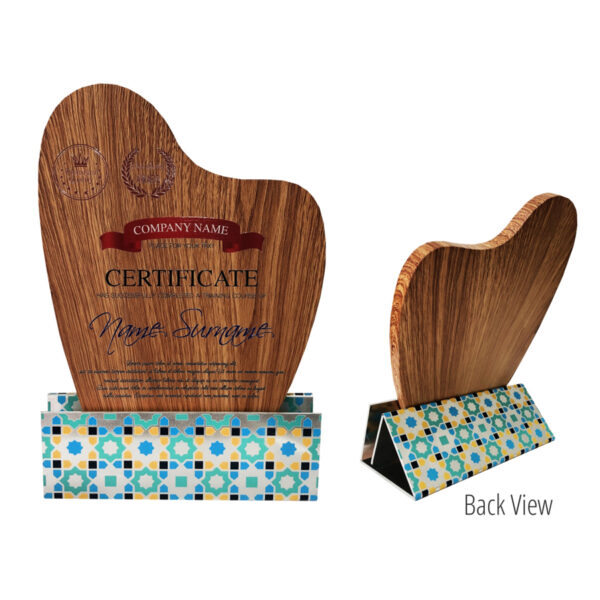 T MODERN WOODEN PLAQUE -  7452