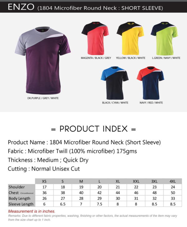 ENZO - 1804 CUT & SEW ROUND NECK