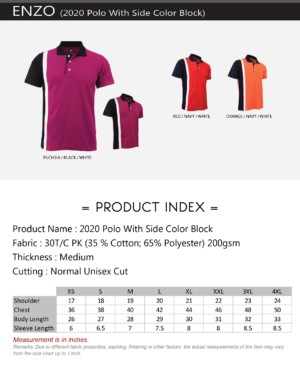 ENZO - 2020 POLO WITH SIDE COLOR BLOCK