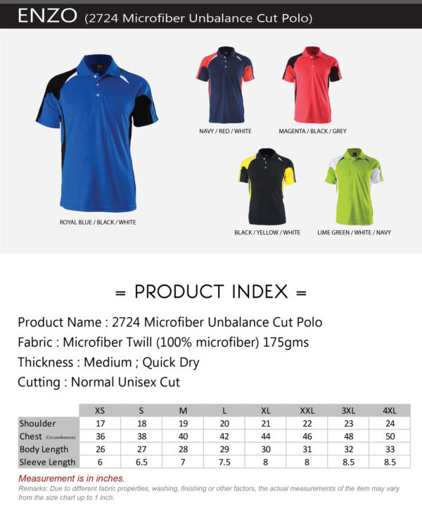 ENZO - 2724 UNBALANCE CUT POLO