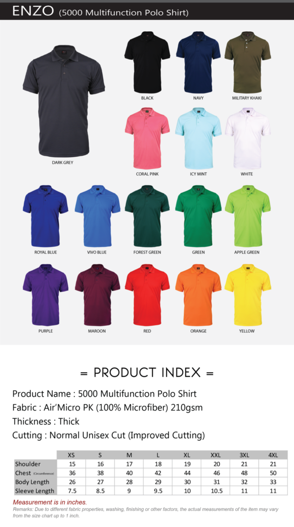 ENZO - 5000 Multifunction Polo Shirt