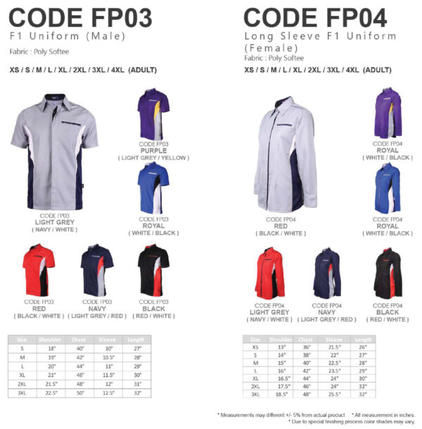ENZO - FP03 / 04 F1 UNIFORM (MALE / FEMALE)