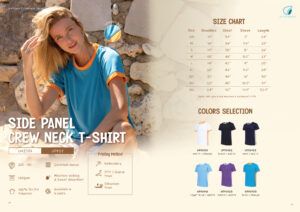 ULTIFRESH - UDF07 ULTIFRESH CONTRAST SIDE PANEL CREW NECK T-SHIRT (UNISEX)