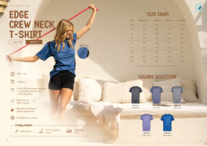 ULTIFRESH - UDF17 ULTIFRESH HEATHER EDGE CREW NECK T-SHIRT (UNISEX) 170GSM