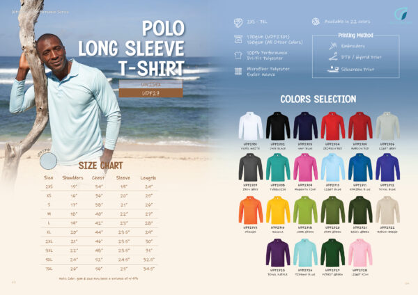 UDF27 ULTIFRESH - UDF27 ULTIFRESH PERFORMANCE POLO LONG SLEEVE T-SHIRT (UNISEX) 160GSM