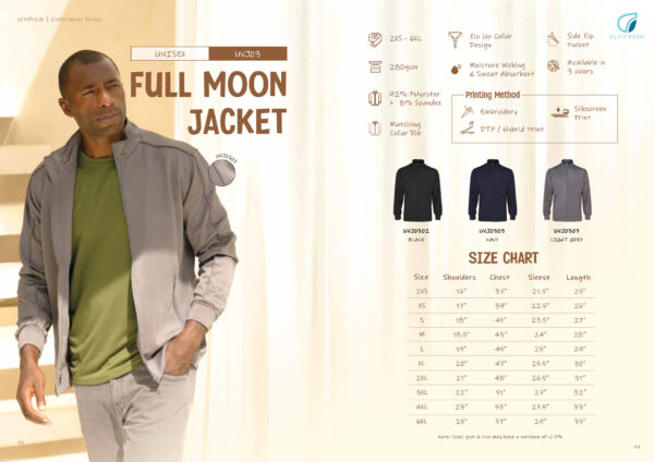 ULTIFRESH - UVJ03 ULTIFRESH FULL MOON ZIP UP JACKET (UNISEX)