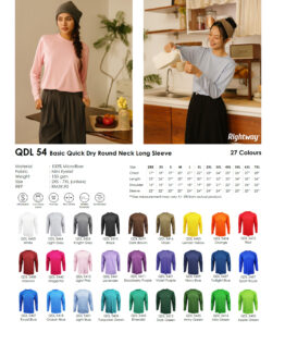 Rightway - QDPL 55 Basic Quick Dry Polo Long Sleeve T-Shirt (150gsm)