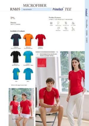 LE'FONSE RM05 MICROFIBER ROUND NECK DRY FIT (160GSM)