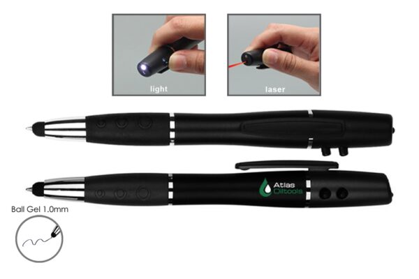 IH - MIB - LED, LASER POINTER & STYLUS BALL GEL PEN