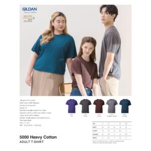 GILDAN - 5000 HEAVY COTTON ADULT T-SHIRT