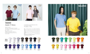 GILDAN -76000 PREMIUM COTTON ADULT T-SHIRT 100% COTTON (180GSM)