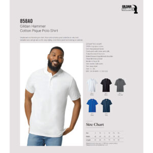 GILDAN - 85810 GILDAN HAMMER COTTON PIQUE POLO SHIRT