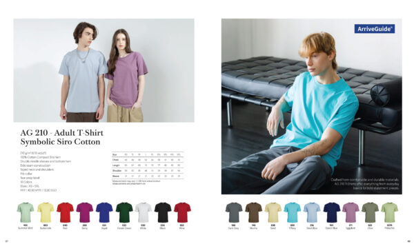 ARRIVE GUIDE - AG210 ADULT T-SHIRT SYMBOLIC SIRO COTTON (210GSM)