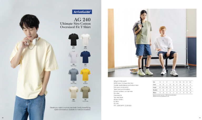 ARRIVE GUIDE - AG240 ULTIMATE SIRO COTTON OVERSIZED FIT T-SHIRT (240GSM)