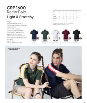 CROSSRUNNER - CRP1600 RACER POLO QUICK-DYING (160GSM)