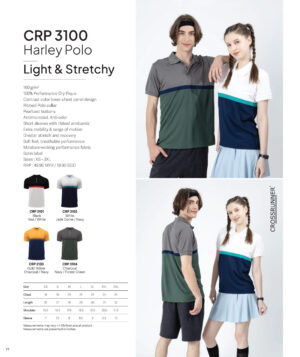 CROSSRUNNER - CRP3100 HARLEY POLO LIGHT & STRETCHY QUICK-DYING (160GSM)