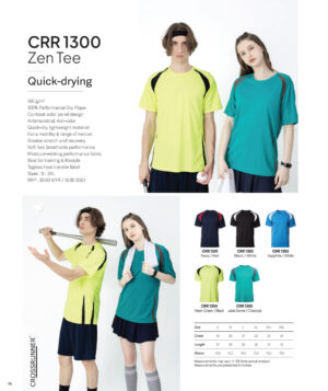 CROSSRUNNER - CRR1300 ZEN TEE QUIK-DRYING (160GSM)
