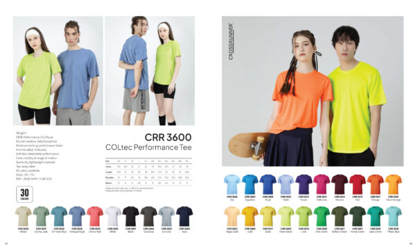 CROSSRUNNER - CRR3600 COLTEE PERFORMANCE TEE (160GSM)