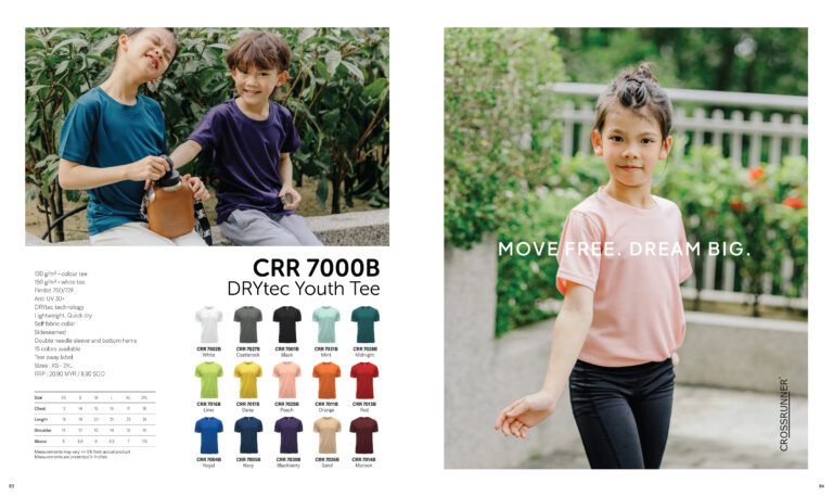 CRR7000B (2025) CROSSRUNNER - CRR7000B DRYTEC YOUTH TEE (130GSM)