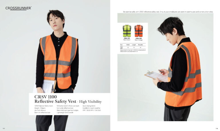 CRSV1100 CROSSRUNNER - CRSV1100 REFLECTIVE SAFETY VEST 100% POLYESTER