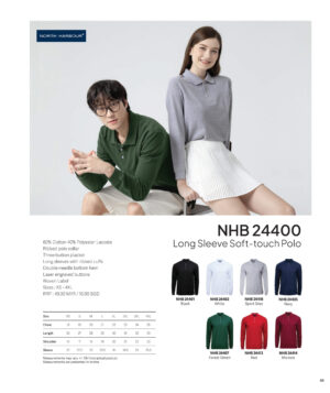 NORTH HARBOUR - NHB24400 LONG SLEEVE SOFT-TOUCH POLO