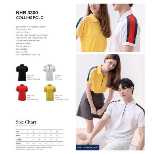 NORTH HARBOUR - NHB3300 COLLINS POLO