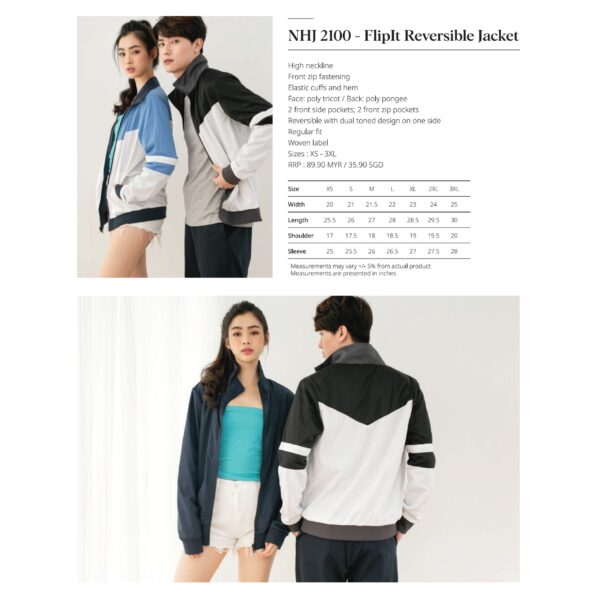 NORTH HARBOUR - NHJ2100 FLIPLT REVERSIBLE JACKET