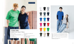 NORTH HARBOUR - NHR1100  ADULT CREW NECK T-SHIRT 100% COTTON (160GSM)